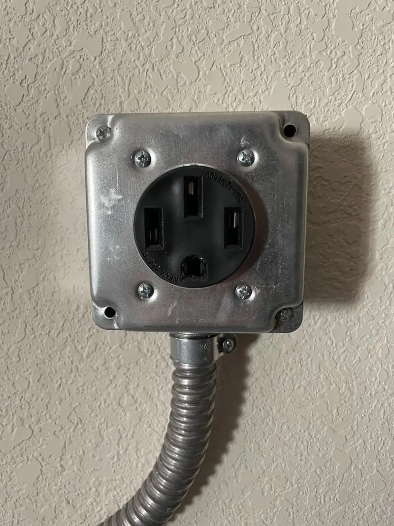NEMA 14-50 outlet installed for Electrical Panel Upgrade in Mukwonago